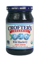 FRT SPRD,OG,WLD BLUBERRY Case of 12 / 10 OZ from Crofters