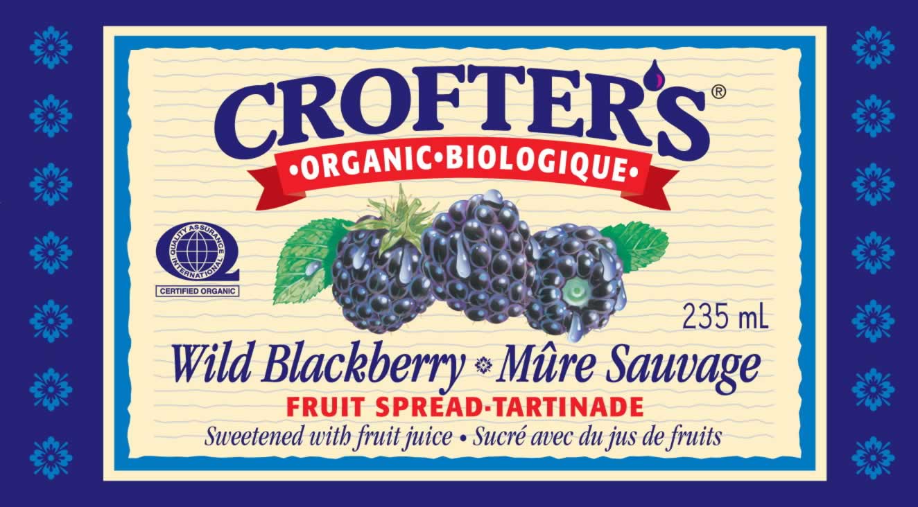 FRT SPRD,OG,WLD BLKBERRY Case of 12 / 10 OZ from Crofters