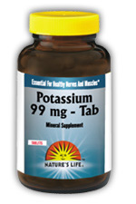 Potassium, 99 mg 100ct from Natures Life