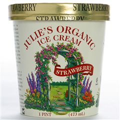 Ice cream,og,strawberry Case of 6 / PINTS from Julies Organic Ice Cream