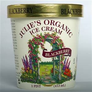Organic blackberry ice cream Case of 6 / PINTS from Julies Organic Ice Cream