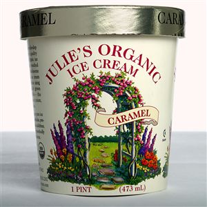 Organic caramel ice cream Case of 6 / PINTS from Julies Organic Ice Cream