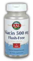 Flush-Free Niacin-500 60ct 500mg from Kal