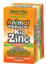 Natures Plus: Animal Parade KidZinc Lozenges Tangerine Flavor 90 tabs