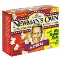 MICROWAVE POPCORN,NATURAL Case of 12 / 10.5 OZ from Newman's Own
