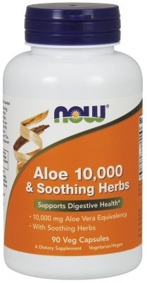 NOW: Aloe Vera 10,000 And Soothing Herbs 90 Vcaps
