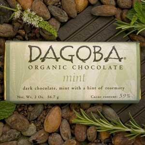 CHOC BAR,OG,MINT,DRK 59% Case of 12 / 2 OZ from Dagoba Chocolate
