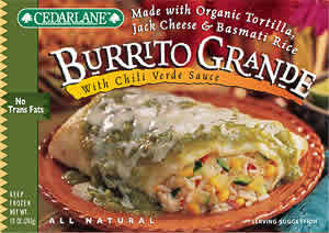 BURRITO GRANDE,CHILI Case of 12 / 10 OZ from Cedar Grove Cheese