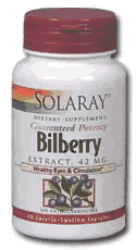 Bilberry Extract 120ct 42mg from Solaray