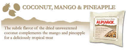 ALPSNACK ORGANIC COCONUT MANGO PINEAPPLE Case of 12 / 1.5 OZ from Alp Snack