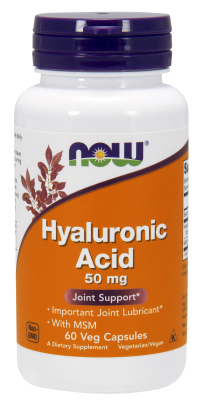 NOW: HYALURONIC ACID 50MG Plus MSM 60 VCAPS