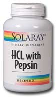 Hcl with pepsin, 180ct
