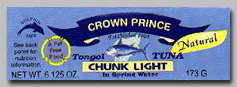 TONGOL TUNA IN WATER Case of 24 / 6.125 OZ from Crown Prince