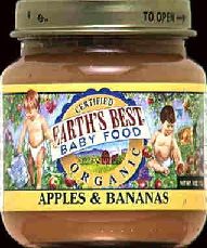 APPLE BANANA,OG Case of 24 / 4 OZ from Earths Best (Hain)
