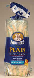 RICE CAKES,PLAIN,NO SALT Case of 12 / 4.5 OZ from Mother's