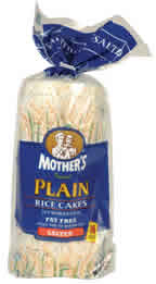 RICE CAKES,PLAIN,SALTED Case of 12 / 4.5 OZ from Mother's