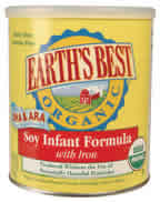 INFANT FORMULA,SOY,OG Case of 6 / 13.2 OZ from Earths Best (Hain)