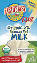 MILK,OG,RDCD FAT 2%,ORIG Case of 9 / 3/8 OZ from Earths Best (Hain)