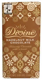 BAR,CHOC,MILK W/HAZELNUT Case of 10 / 3.5 OZ from Divine Chocolate