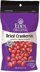 DRIED CRANBERRIES,OG Case of 15 / 4 OZ from Eden Foods