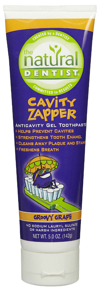 NATURAL DENTIST: Plaque Zapper Fluoride Free Natural Gel Toothpaste Groovy Grape 5 oz