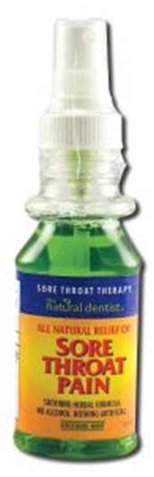 NATURAL DENTIST: Sore Throat Therapy for Sore and Inflamed Throats Soothing Mint 3.75 oz