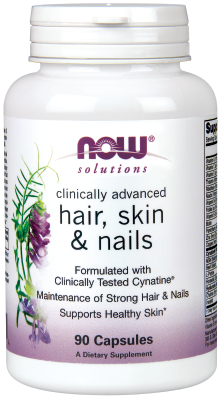 NOW: Hair Skin And Nails With Cynatine 90 Capsules