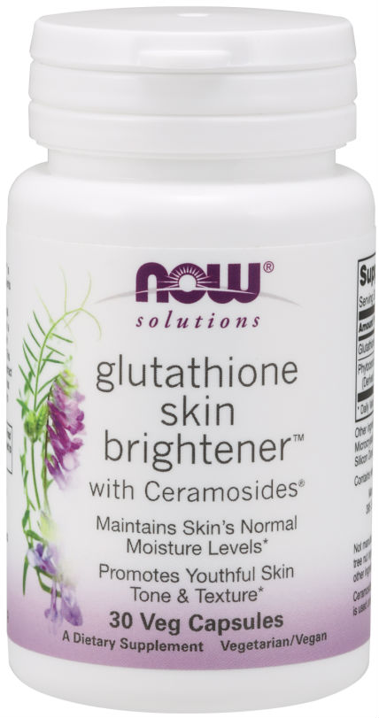 NOW: Glutathione Skin Brightener with Ceramosides 30 Veg Caps