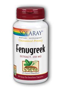 Solaray: Guaranteed Potency Fenugreek Extract 90ct 350mg