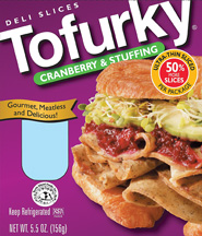 Deli slices,crnbry&stuffn Case of 12 / 5.5 OZ from Tofurky
