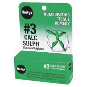 #3 calc sulph Case of 1 / 125 TAB from Nu age