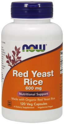NOW: Red Yeast Rice Extract 600mg Organic 120 VCAPS