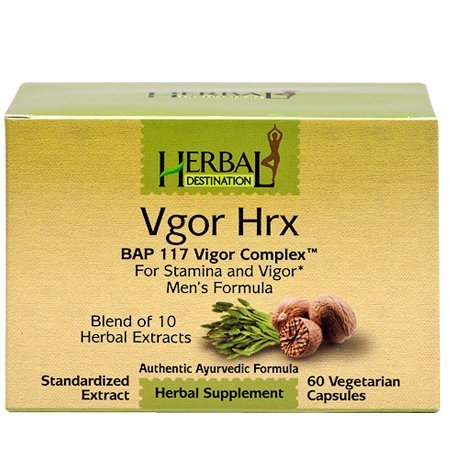 HERBAL DESTINATION: Vgor Hrx - BAP 117 Vigor Complex Vegan Libido Supplements 60 capvegi