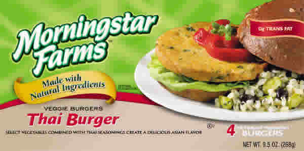 BURGER,THAI Case of 12 / 9.5 OZ from MorningStar Farms