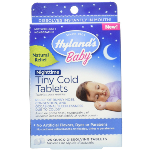 HYLANDS: Baby Nighttime Tiny Cold Tablets 125 tablet