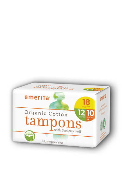 emerita: Organic Cotton Multipack Non-Applicator Tampons 40 ct Tamp