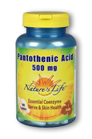 Pantothenic acid, 500 mg, 100ct