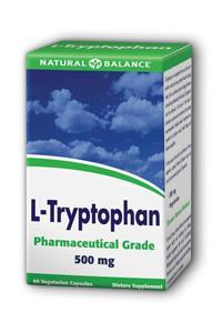 L-Tryptophan 500mg 60 Vegetarian Capsules from Natural Balance