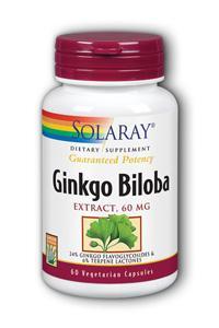 Ginkgo Biloba Extract 60ct 60mg from Solaray