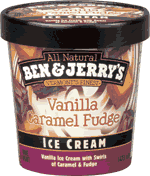 Ice crm,van caramel fudge