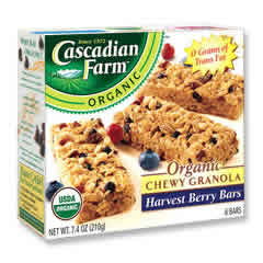 GRANOLA BARS,OG,HVST BRY Case of 12 / 7.4 OZ from Cascadian Farm
