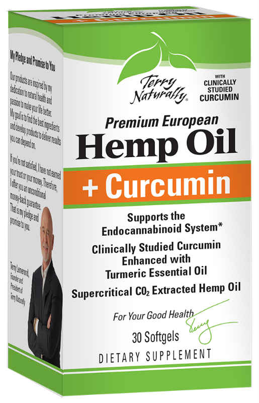 Europharma / Terry Naturally: Hemp Oil Plus Curcumin 30 Softgels