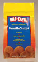 VANILLA SNAPS Case of 12 / 10 OZ from Midel
