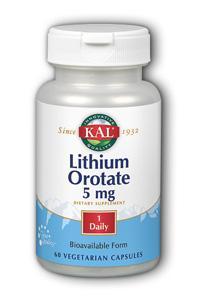 KAL: Lithium Orotate 5mg 60 Vcaps