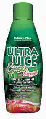 Ultra Juice Green Liquid Tropical Fruit 8 oz. Travel Size from Natures Plus