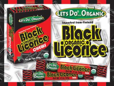 Licorice bar,og,black Case of 60 / .8 OZ from Let's Do Organic
