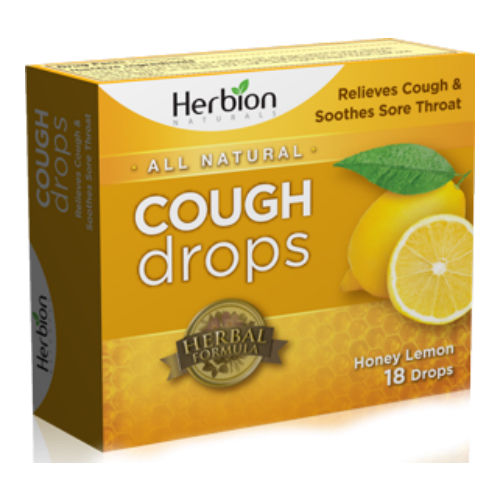 HERBION: Sugar Free Cough Drops Honey Lemon 18 lozenge