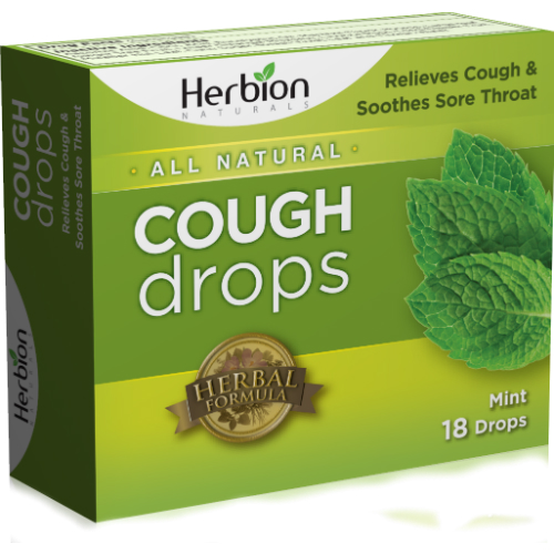 HERBION: Sugar Free Cough Drops Mint 18 lozenge
