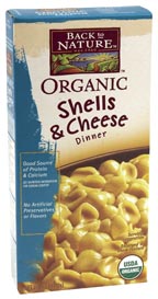 Back To Nature (Organic Milling): Dinner,og,shells & cheese 6.5 OZ