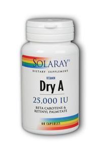 Emulsified Dry Vitamin A 60ct 25000IU from Solaray